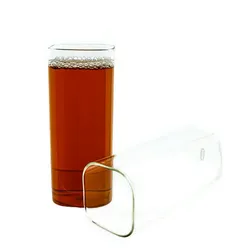 Mulex Glas 12-Teilig Quadratische Glas  Borosilikatglas 400 ml transparent