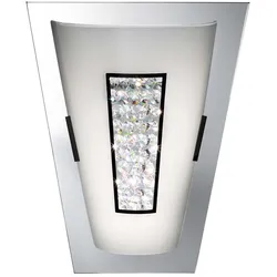 LED Wand Lampe Spiegel Leuchte Glas Chrom Schwarz Weiß Silber Beleuchtung