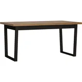 Lomadox Esstisch ausziehbar 160-240 cm BRISTOL-129 in Catania Eiche Nb. mit schwarz, B/H/T ca. 160-240/78/90 cm - Braun