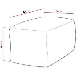 Mirjan24 Sitzsack, Beige, Textil, Rechteckig, 60x40x70 cm, Wohnzimmer, Hocker, Sitzsäcke, XXL Sitzsäcke