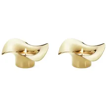 Georg Jensen Teelichthalter Cobra Edelstahl Gold