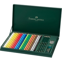 Faber-Castell 210051 - Geschenkset Mixed Media Polychromos, 20 Stifte mit Zubehör, bunt