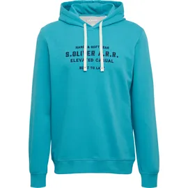 s.Oliver Hoodie Sweatshirt mit Stickerei Türkis L