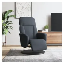 vidaXL Relaxsessel mit Fußteil Samt 56,4 x 105,5 x 86,4 cm Dunkelgrau drehbar