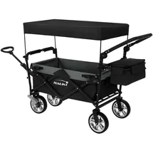 Hauki Bollerwagen faltbar Schwarz/Grau