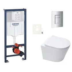 Swiss Aqua Technologies Infinitio Hänge-WC Set für Trockenbau / Vorwandinstallation SIKOGRSIN10SCP00