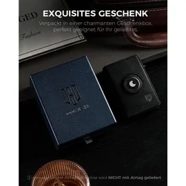 luxuskollektion DODENSHA AirTag Geldbörse Herren schwarz