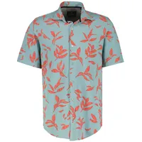 Lerros Kurzarmhemd mit floralem Print Blau 6XL