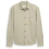 Tom Tailor Relaxed Garment Dye Langarmhemd Beige Abbey Stone S