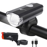 Maclean Brackets Maclean MCE312 LED Fahrradlicht Set LED-Fahrradbeleuchtung Frontlicht Rücklicht 2 Beleuchtungsmodi 30Lux StVZO Zugelassen