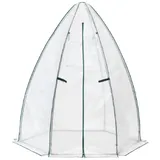 Westmann Foliengewächshaus Kunststoff Weiß 160 cm 2,56 m2
