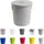 Jinfa Ascheeimer Metall 21,5 cm Höhe 7 l grau