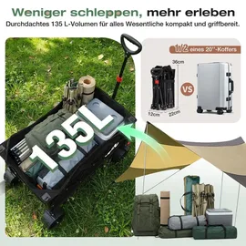 Sekey Bollerwagen faltbar schwarz