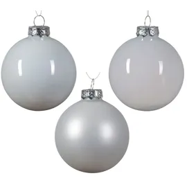 Christmas Decorations Weihnachtskugeln Glas 5-7cm 21er Set - Winterweiss