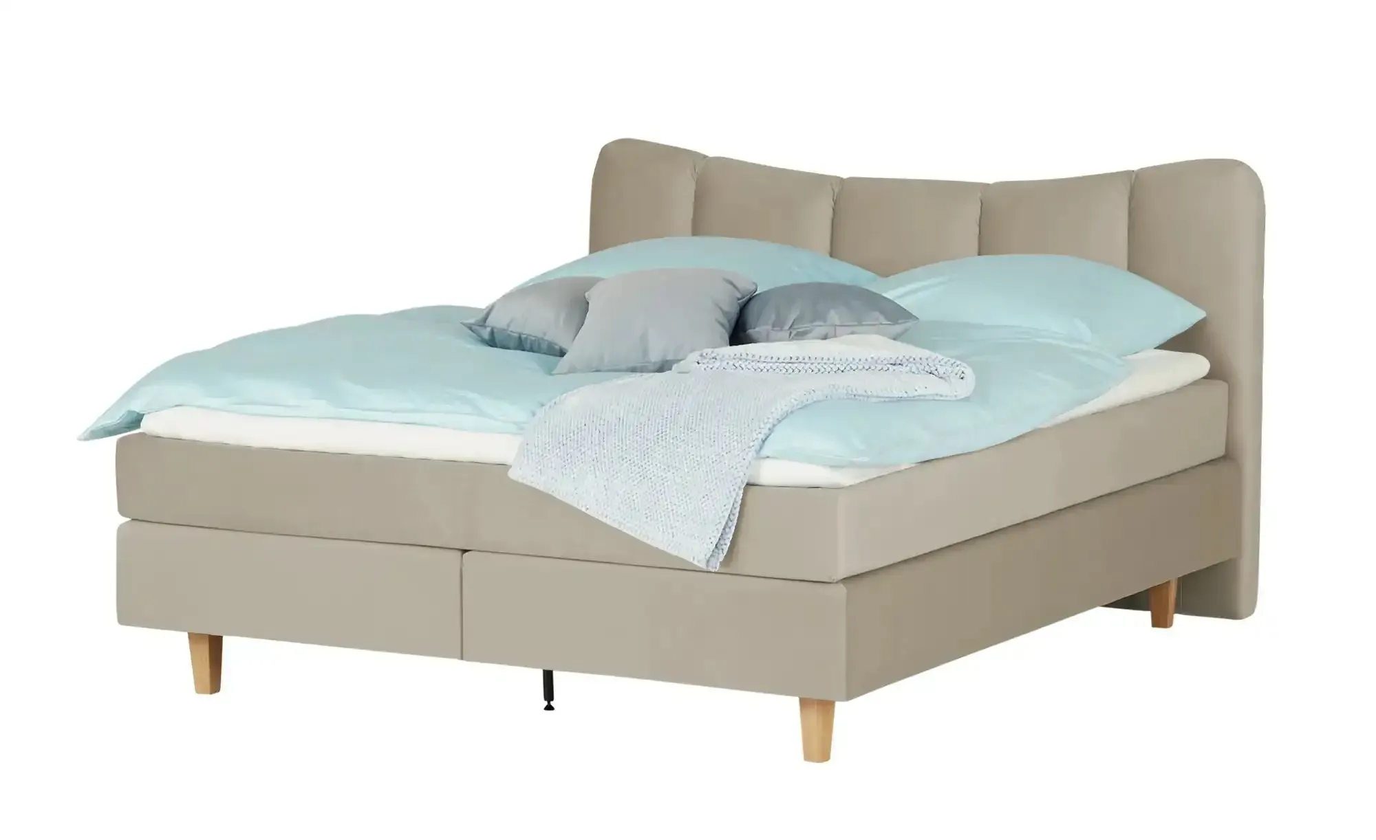 Boxspringbett  Dalur , beige , Maße (cm): B: 180 H: 110