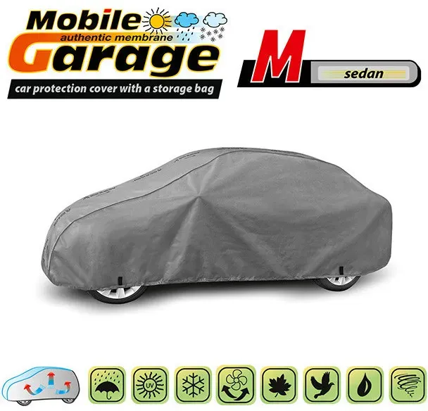 Hochwertige Kegel-Autoabdeckung für Limousine (Sedan) – Mobile Garage Serie – Größe M 380 - 425 cm x 126 - 136 cm