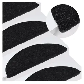 vidaXL Stufenmatten Selbstklebend 15 Stk. 65x22,5x3,5 cm Schwarz