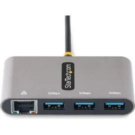 Startech 3-Port USB-C Hub Ethernet, 3x USB-A Splitter, 30cm