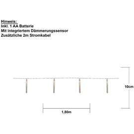 Star Trading LED-Solar-Lichterkette Bubbly 10-tlg., Acryl
