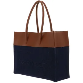 Coccinelle Handtasche Myrtha Denim Handbag Blue Denim / Cognac