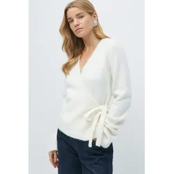 Gina Tricot - Knitted wrap cardigan - alle kleidungsstücke - Weiß - S - Dame - Weiß - S