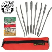 Corvus A600136 - Kids-at-Work, Raspelset mit Textil-Tasche, inkl. 8 Doppel-Raspeln