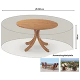 GRASEKAMP Schutzhülle für Gartensitzgruppe weiß Kunststoff H/D: ca. 95x200 cm - weiß