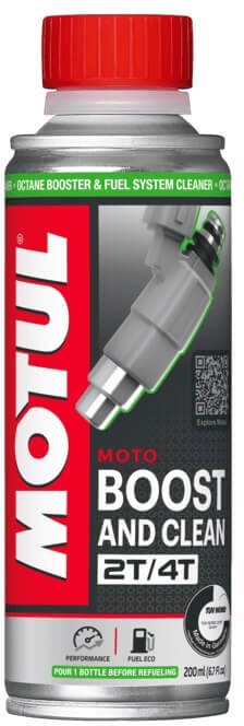 MOTUL BOOST EN CLEAN MOTO, brandstofadditief, 200ML, 0-5l