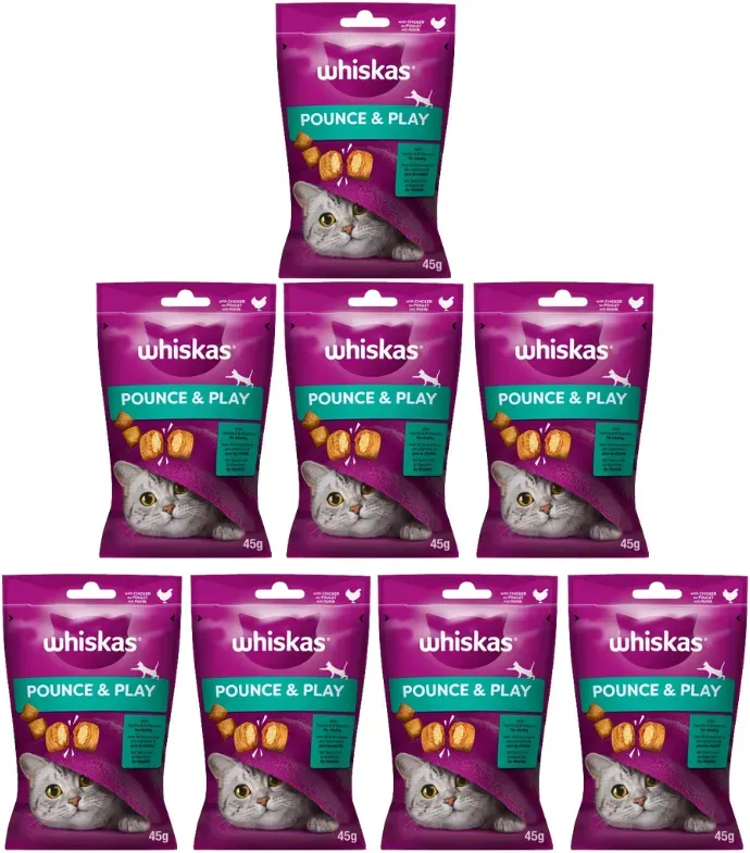 WHISKAS Energie und Vitalität 8x45g Katzenleckerli, mit Huhn (Rabatt für Stammkunden 3%)