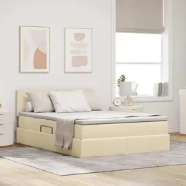 vidaXL Aufbewahrungsbett 140 x 200 cm Creme