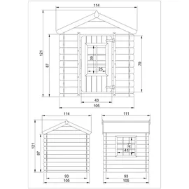 TIMBELA Spielhaus M570R Rot