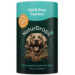 NATURDROPS Kot & Gras Control Erg.Futterm.f.Hunde 250 g