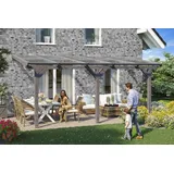SKANHOLZ Terrassenüberdachung Bormio 541 x 250 cm schiefergrau