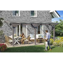 SKANHOLZ Terrassenüberdachung Bormio 541 x 250 cm schiefergrau