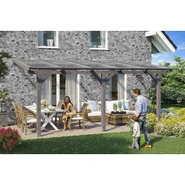 SKANHOLZ Terrassenüberdachung Bormio 541 x 250 cm schiefergrau