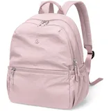 13L Mini Rucksack Damen Klein Leichtgewicht Reiserucksack Wasserdicht Rucksäcke Casual Daypack für Lässig Schule Reise Wandern Arbeit (Blassrosa)