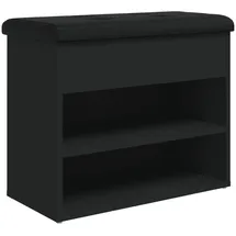 vidaXL Schuhbank 62 x 50 x 32 cm Sitzbank schwarz