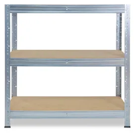 shelfplaza PRO 90x70x30 cm Schwerlastregal verzinkt mit 3 Böden