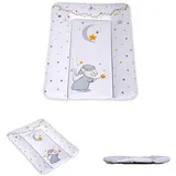 Cangaroo Cangroo Wickelauflage Soft 50 x 70 cm, gepolstert erhöhter Rand, abwaschbar weiß