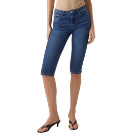 Vero Moda Damen Capri 3/4 Denim Jeans Shorts Kurze Stretch Bermuda Hose Knielang Slim Fit VMJUNE