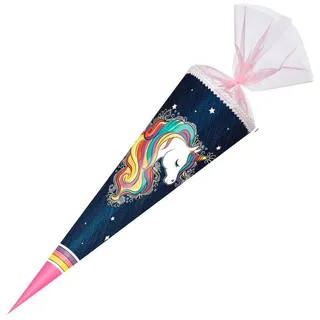 NESTLER Tradition in Emotion Schultüte Einhorn 85,0 cm blau/rosa