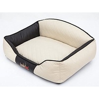 Hobbydog XXL ELIBEB3 Dog Bed Elite XXL 110X85 cm Beige with Brown Sides, XXL, Multicolored, 4.5 kg