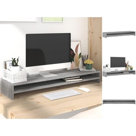 vidaXL Monitorständer Grau Sonoma 100x24x13 cm Holzwerkstoff