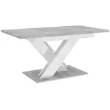 Compleo Esstisch Louis Esszimmertisch, ausziehbar 140-180 cm, Esszimmer weiß