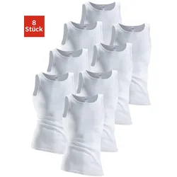 Unterhemd, (8 St.), aus Doppelripp, Tanktop, Unterziehshirt, Gr. 3, weiß, , 214611-3