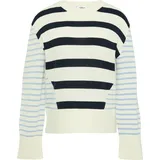 s.Oliver Longpullover im Streifenmix Creme/Blau M