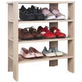 Ricoo Schuhregal 70 x 55 x 32 cm Braun