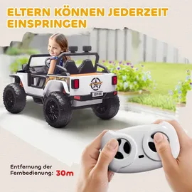 aiyaplay Kinder Elektroauto 12V mit Fernbedienung weiß (1-tlg)
