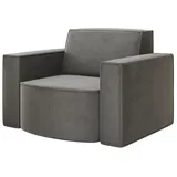 Fun Möbel Sessel Designersessel PALMA in Stoff Opera Velvet, Steel