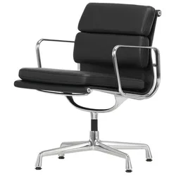 Vitra Besucherstuhl Soft-Pad schwarz, Designer Charles & Ray Eames, 84.5x58x50 cm